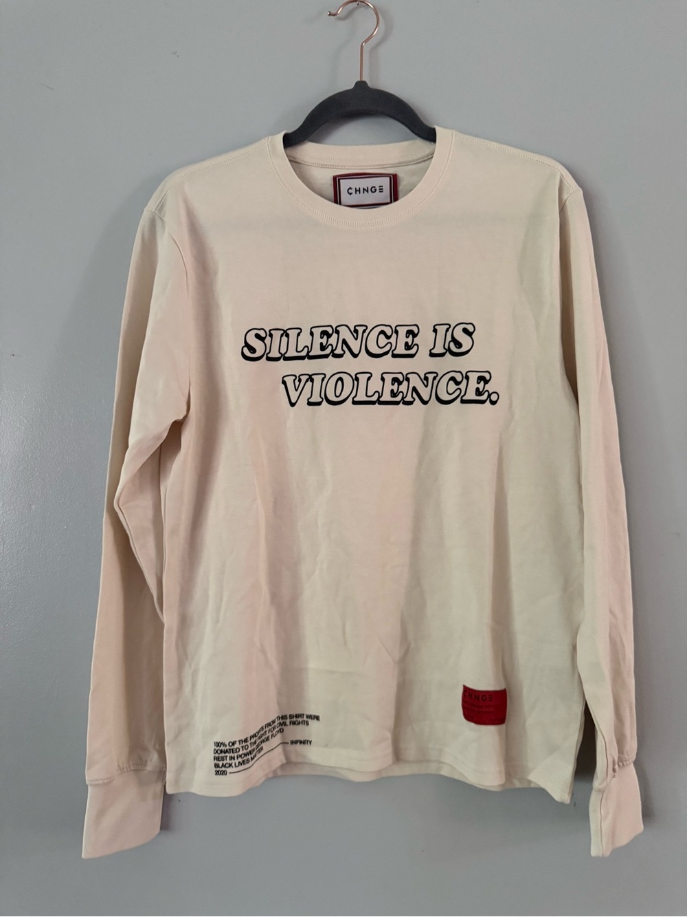 CHNGE "Silence Is Violence" Long Sleeve Graphic T-Shirt